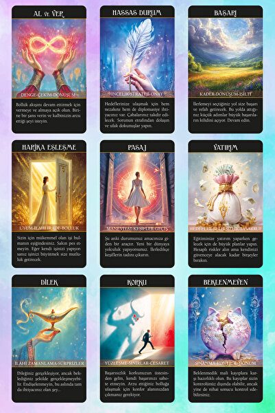 İkilem Yayınevi Para ve Kariyer Kehanet Destesi / 90 Adet Açıklamalı ve Anahtar Kelimeli Kehanet Tarot Kartı