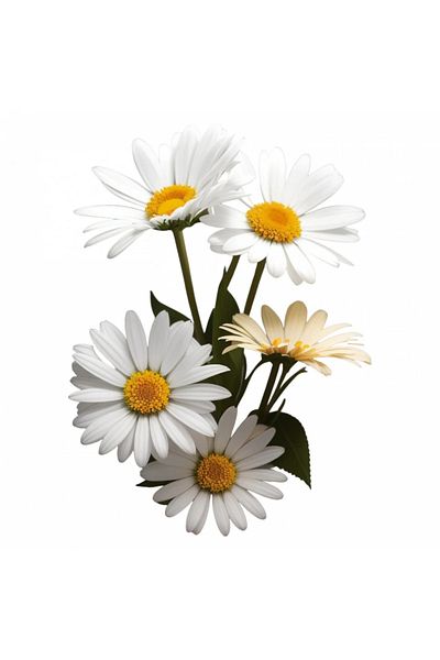 INOVATIX Set de 8 autocolante buchet margarete fără frunze, INOVATIX®. 6 cm