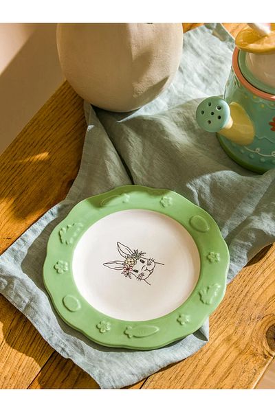 LC Waikiki Lcw Home Mixed Rabbit Printed Ceramic Plate 18 cm