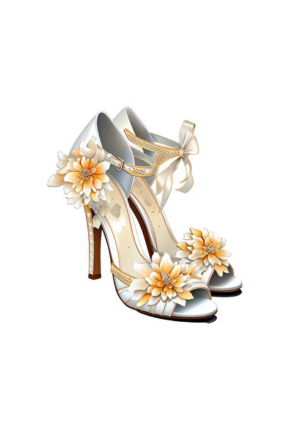 INOVATIX Set de 8 piese, sandale de mireasă cu autocolante, INOVATIX®. 6 cm