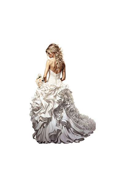 INOVATIX Set de 8 autocolante rochie de mireasă, INOVATIX®. 6 cm