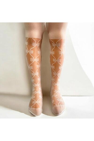Butik Fiyonk Desenli İnce Opak Bebek Külotlu Çorap