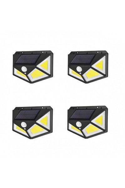 SIKS Set of 4 SIKS® solar lamps 4 x 100 LED, motion sensor, 3 lighting modes