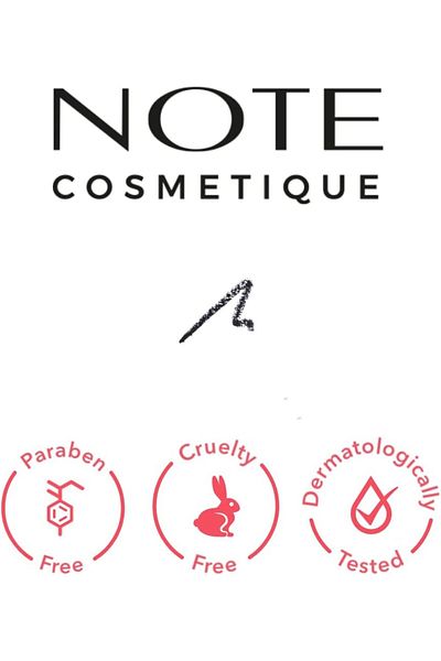 Note Cosmetics قلم تحديد العيون كوزمتيك إنتنس لوك باللون الأسود