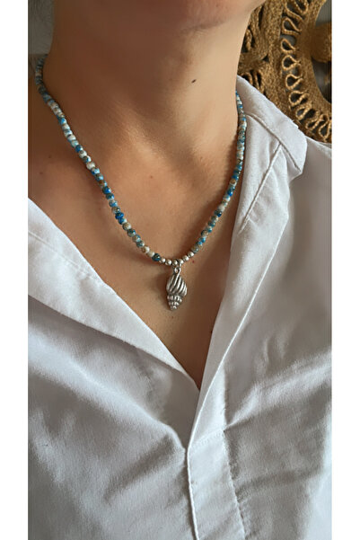 by özllem Glass Bead Necklace with Oyster Tips