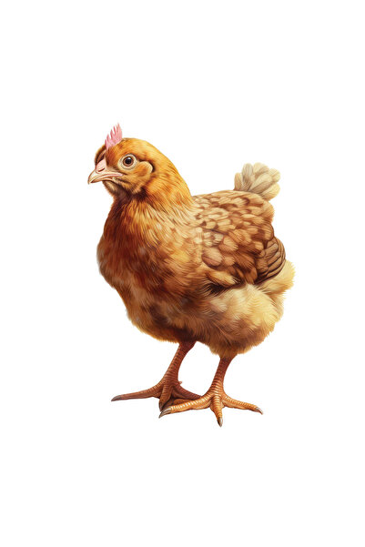 INOVATIX Set de 8 bucăți, autocolant Găină aurie, INOVATIX®. 6 cm