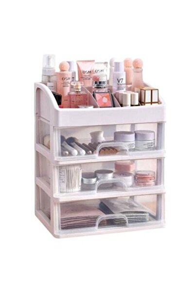OEM Διαφανής Οργανωτής Καλλυντικών, Μακιγιάζ, 27x23x17 cm, Πλαστικό