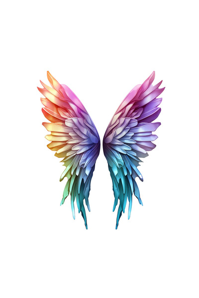 INOVATIX Set de 8 bucăți, autocolant fluture curcubeu Freedom, INOVATIX®. 6 cm