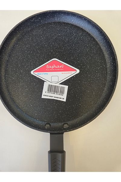TAŞHAN Cast Granite Crepe & Omelette Pan 24 cm Fireproof Non-Stick Base