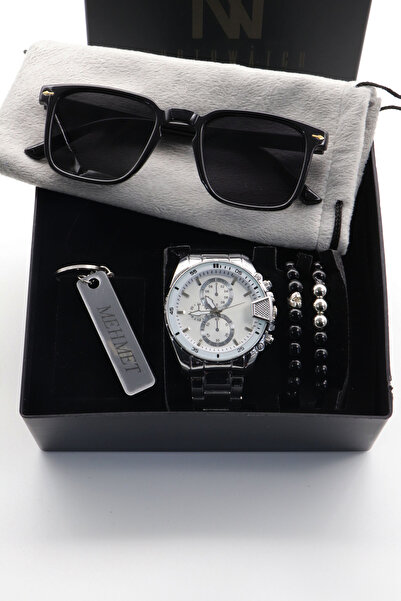 Northwatch Erkek Kol Saati Gözlük Isimli Anahtarlık Ve Bileklik Set