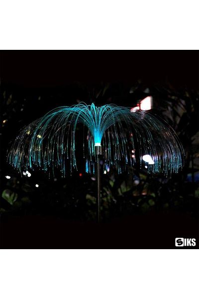 SIKS Set of 2 x SIKS Solar Lamp, Fiber Optic, LED, Jellyfish Model, Multicolored