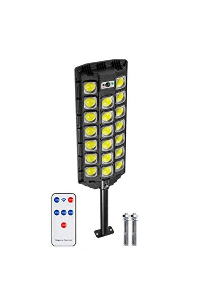 SIKS Lampă stradală solară W7101B-7, panou solar, senzor de mișcare și teleco...