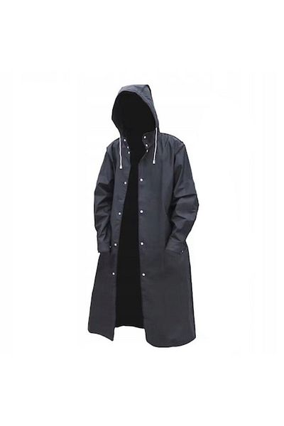 OEM Raincoat 100% Waterproof, Universal, Large, 145 cm, EVA, Black