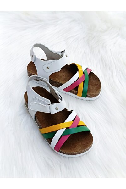 patik ayakkabı صندل جلدي للفتيات الصغيرات بنعل لتقويم العظام