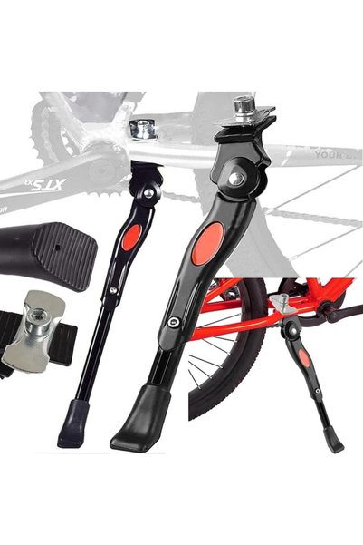 WTO Suport de bicicletă Central WTO®, reglabil, aluminiu, 30–34 cm, negru