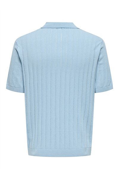 Only & Sons Ανδρικό μπλε πουλόβερ ONSKENT LIFE REG 12 SS POLO KNIT - 22033463