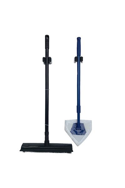 SyaMAG Clema Fixare Scule Perete, Set 2 Bucati, Metal si Plastic, Alb si Negru