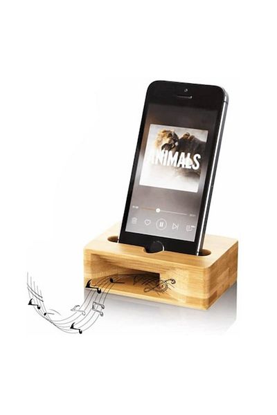 SyaMAG Wooden Phone Stand, Sound Amplifier, Dimensions 10x3x6cm