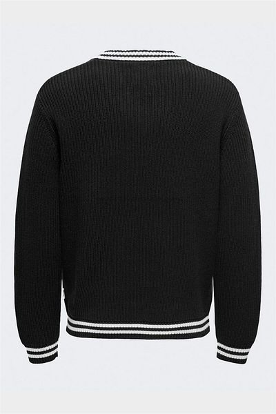 Only & Sons Onslima Life Reg 5 Mix Box Knit Bts Men's Black Sweater - 22031007