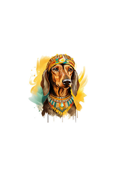 INOVATIX Set de 8 piese, autocolant câine teckel egiptean, INOVATIX®. 6 cm