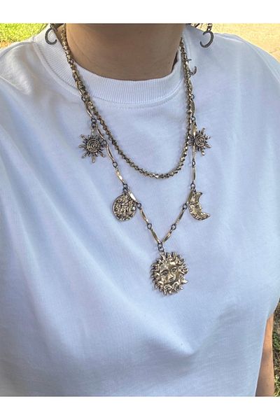 bijuxbymrv Vintage Zr Necklace Copper Color