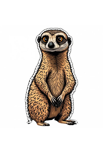 INOVATIX Set de 8 piese, autocolant de la suricată la panda, INOVATIX®. 6 cm