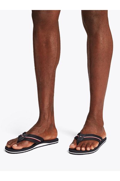 Tommy Hilfiger Men Desert Sky Signature Tape Webbing Flip Flops