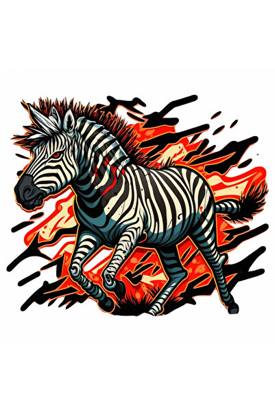 INOVATIX Set de 8 bucăți, autocolant zebră, INOVATIX®. 6 cm