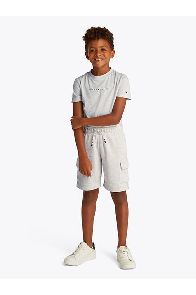 Tommy Hilfiger Tommy Hilfiger Boys Snow White Heather Tee And Cargo Short Set