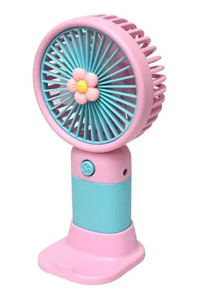 FOXMAG24 Handheld fan with stand, portable, USB, 1.5W, integrated battery, compact, multicolor