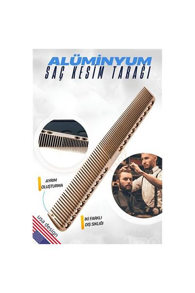 Skygo Modacar Aluminum Hair Cut Comb Hairstyling Trimming Comb Rose