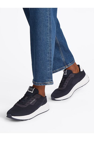 Tommy Hilfiger Men Desert Sky Lightweight Rwb Knit Sneakers