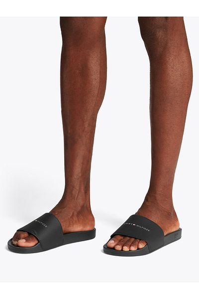 Tommy Hilfiger Men Black Nyc Pool Slides