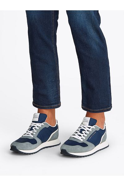 Tommy Hilfiger Men Sport Navy New Runner Eva Mix Lace Up Sneakers