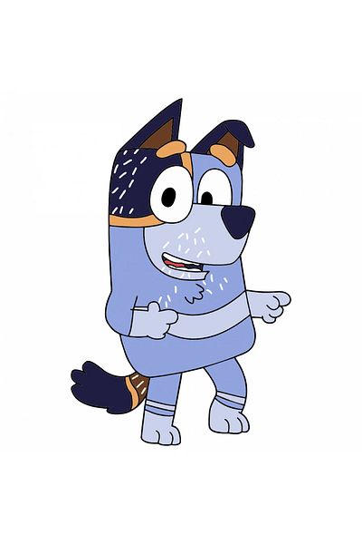 INOVATIX Set of 8 pieces, Sticker Stripe Heeler Bluey, INOVATIX®. 6 cm