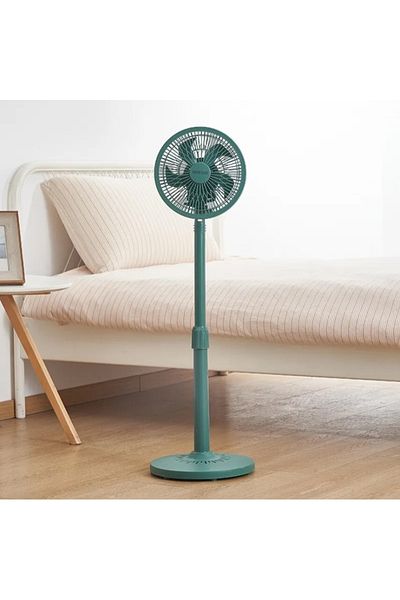 FOXMAG24 Vertical room fan, 25W, 3 speeds, silent, adjustable foot, non-slip base, green