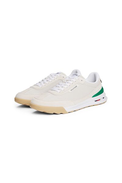 Tommy Hilfiger Men Alabaster Retro Runner Seasonal Sneakers