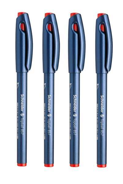 SCHNEIDER TOPBALL 857 KONİK UÇLU ROLLER KALEM 0,6 MM KIRMIZI ( 4 Adet )