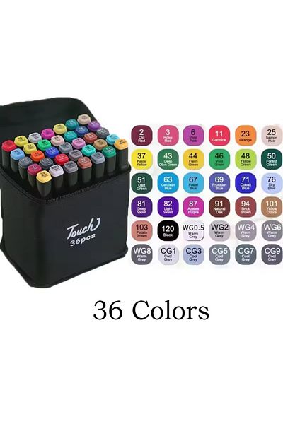 Wolawood Special Design Marker Pen Set 24-36-48-60-80-120 Colors Options Artist Drawing Kit with Carrying Bag