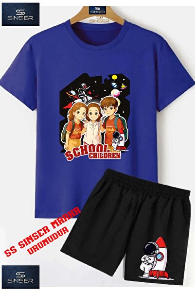 SS SİNSER Children's “School Children Sinser 3Lu“ Special Printed Crew Neck T...