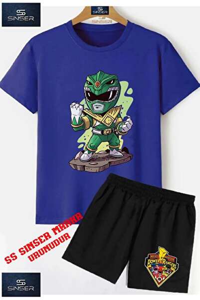 SS SİNSER Tricou cu gât rotund cu imprimeu special „POWERRANGER CHARACTER GRE...