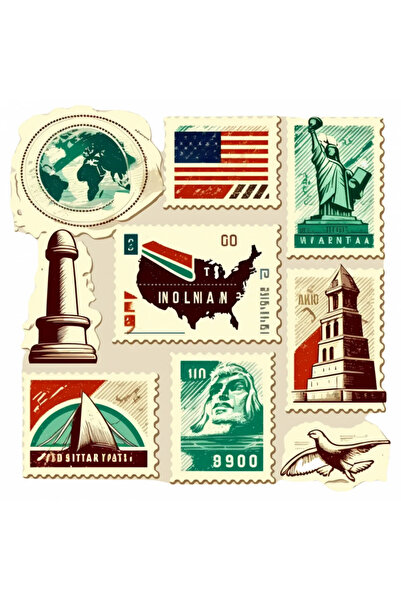 INOVATIX Σετ 8 τεμαχίων, Σετ αυτοκόλλητων με σφραγίδες, INOVATIX®. 6 εκ.