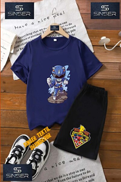 SS SİNSER Παιδικό μπλουζάκι με λαιμόκοψη "POWERRANGER CHARACTER BLUE " με ειδ...