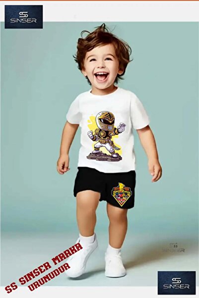 SS SİNSER Tricou cu gât rotund cu imprimeu special pentru copii „POWERRANGER ...