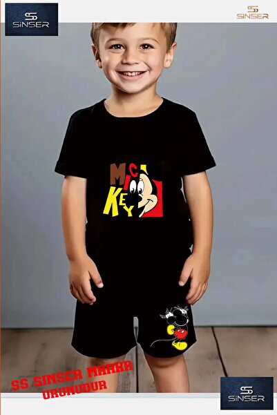 SS SİNSER Tricou cu gât rotund cu imprimeu special „MICKEY HEAD SIDE TEXT” pe...