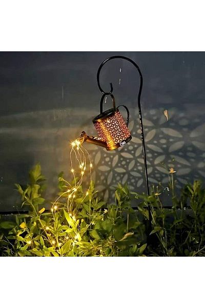 SIKS Decorative Garden Lamp, Solar Charging, Sprinkler Model with Lights, Imitate the Flow of Water