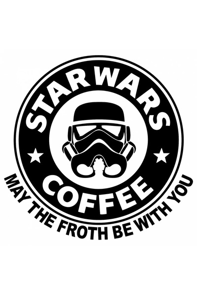 INOVATIX Set de 8 piese, Autocolant Star Wars cafea Fie ca spuma să fie cu ti...