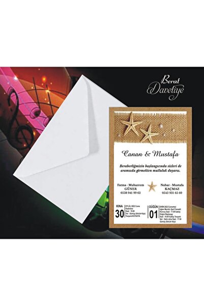 Berat tasarım Davetiye (50 ADET) 0543 551 29 67