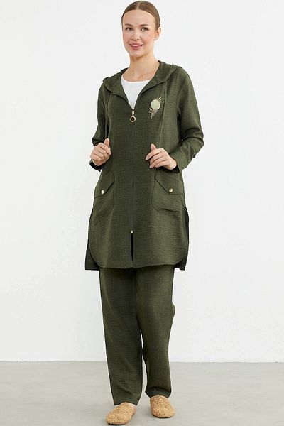Beruflic Simente 76473 Large Size Linen Look Triple Set
