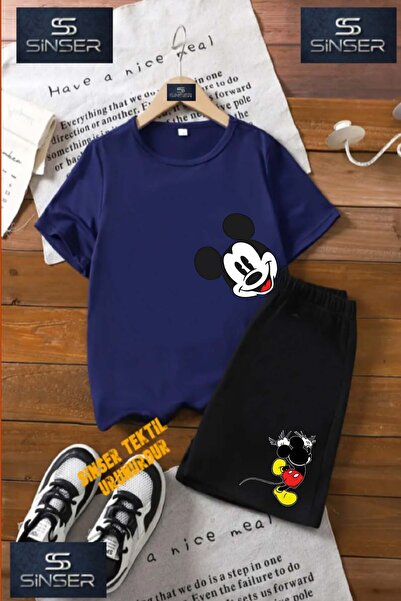 SS SİNSER Παιδικό μπλουζάκι με στάμπα "MICKEY YANDAN BAKAN" με λαιμόκοψη ποδη...